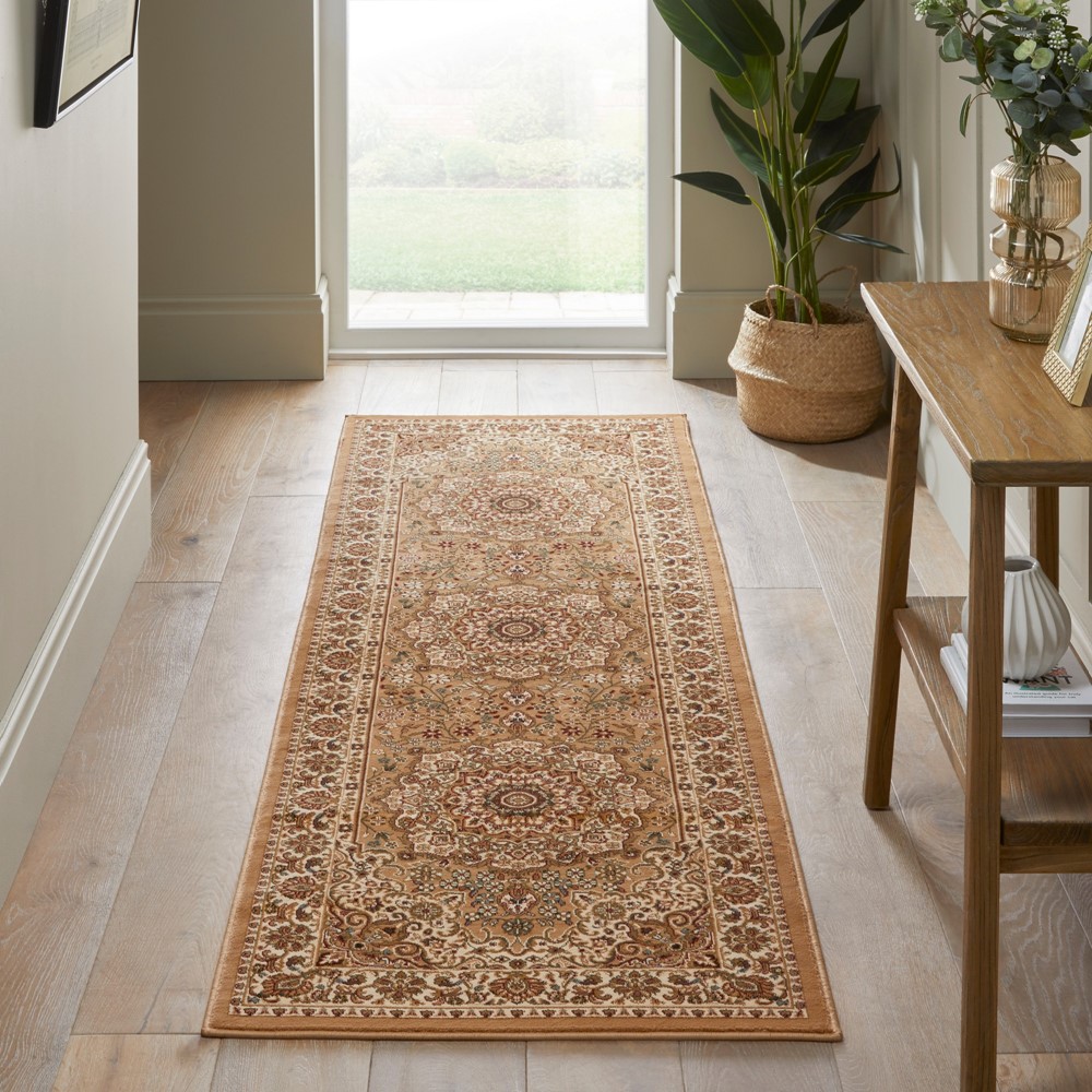 Grand Heritage GH101 Traditional Persian Runner Rugs by Concept Looms in Beige Cream